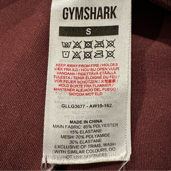 Gymshark Lustre Leggings In Winter Berry Red Women’s Size Small Activewear Gym - Picture 7 of 7